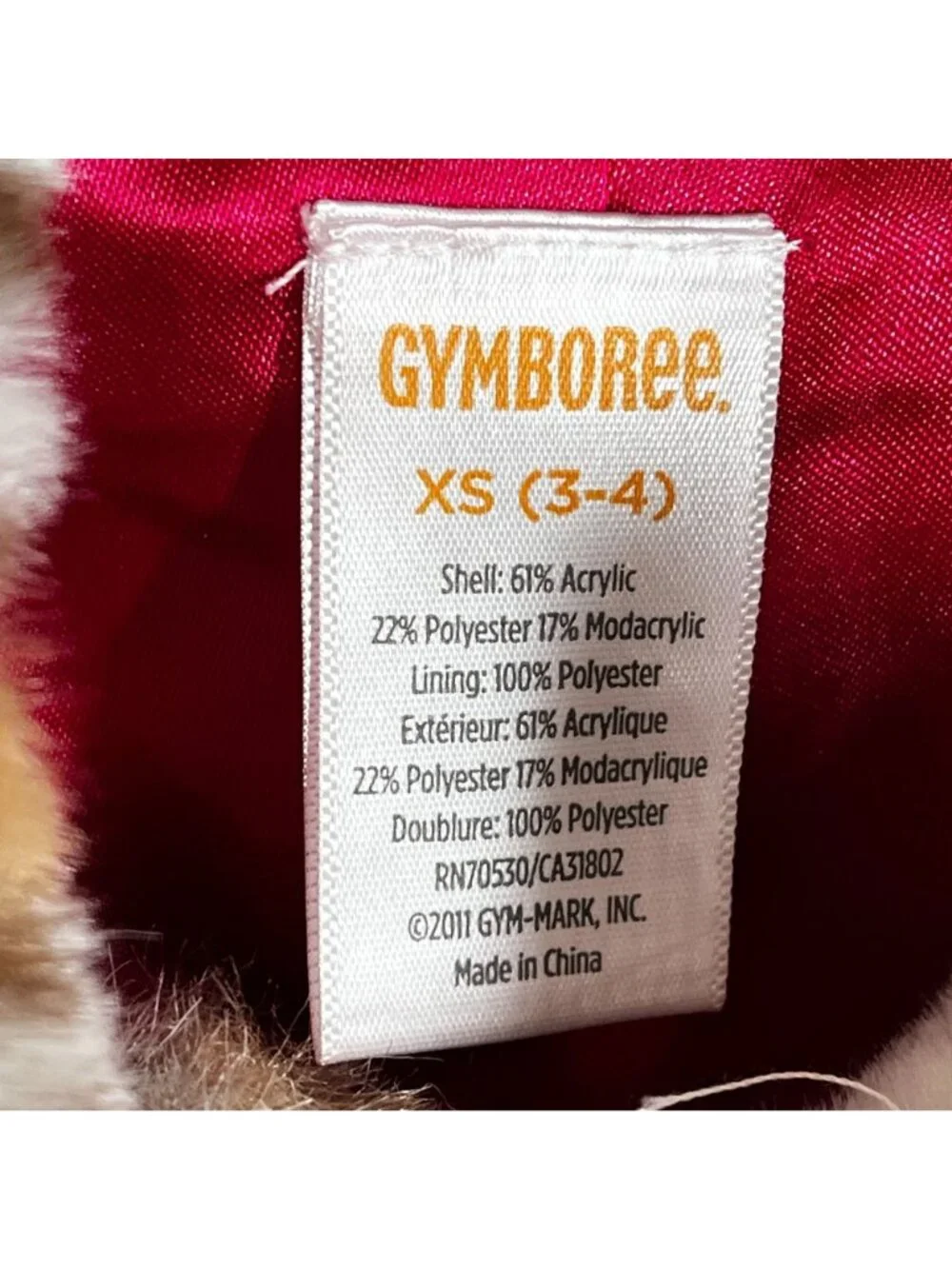 Gymboree Girls Leopard Faux Fur Coat XS 3 4 Animal Print Peplum Jacket
